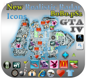 GTA4 侠盗猎车手4 新彩色雷达图标MOD-单机屋-GTA5MOD下载站-好玩的单机游戏网