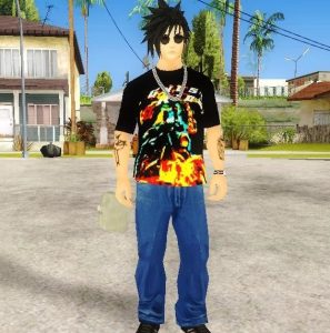 GTA 侠盗猎车 圣安地列斯 恶灵骑士图案衣服MOD-单机屋-GTA5MOD下载站-好玩的单机游戏网