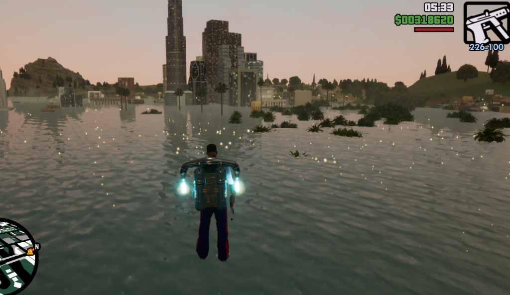 图片[2]-《侠盗猎车手三部曲重制版》被水淹没的圣都MOD-单机屋-GTA5MOD下载站-好玩的单机游戏网