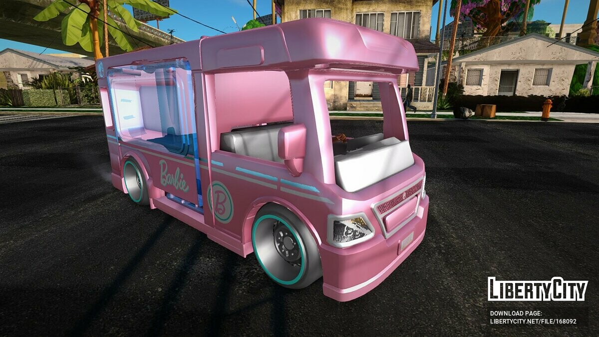 图片[2]-[GTA:圣安地列斯MOD]芭比梦幻露营车-单机屋-GTA5MOD下载站-好玩的单机游戏网