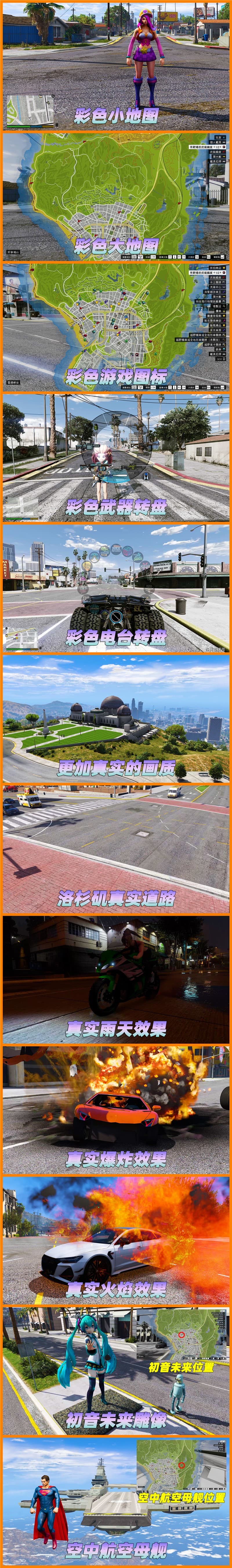 图片[2]-GTA5 v1.33 整合版 真实画质 200位精品人物 678辆现实载具 众多超级英雄 [龙珠-超人-骑龙-钢铁侠-绿巨人-闪电侠] [赠送：修改器 运行库 无限金币 通关存档]【85.6GB】-单机屋-GTA5MOD下载站-好玩的单机游戏网
