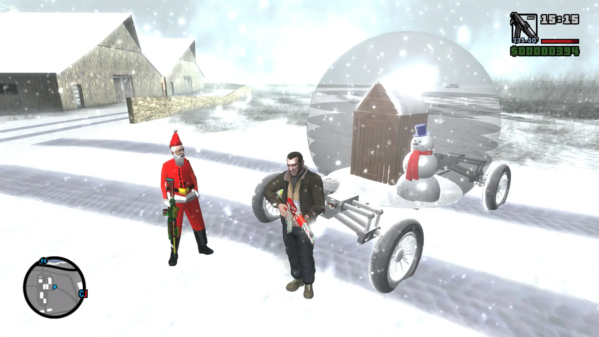 图片[8]-GTA 圣安地列斯 圣诞节 雪天冬季 精品汉化整合版 大雪冬季2.0升级版 Win11最新光影舒适色调流畅版 大屏优化 FPS优化 真实武器包 汉化版 [赠送：运行库 通关存档 无限金币] [6.02 GB]-单机屋-GTA5MOD下载站-好玩的单机游戏网